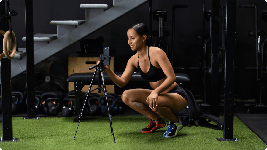 recording your content at the gym