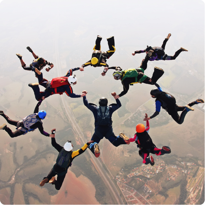skydiving group